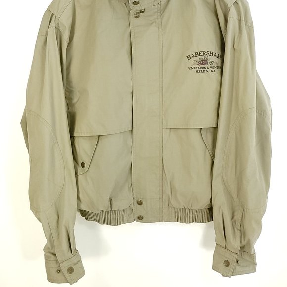 Habersham Vineyards Winery Jacket Men's Med Lined Khaki Full Zip Cheyenne River - Picture 2 of 15